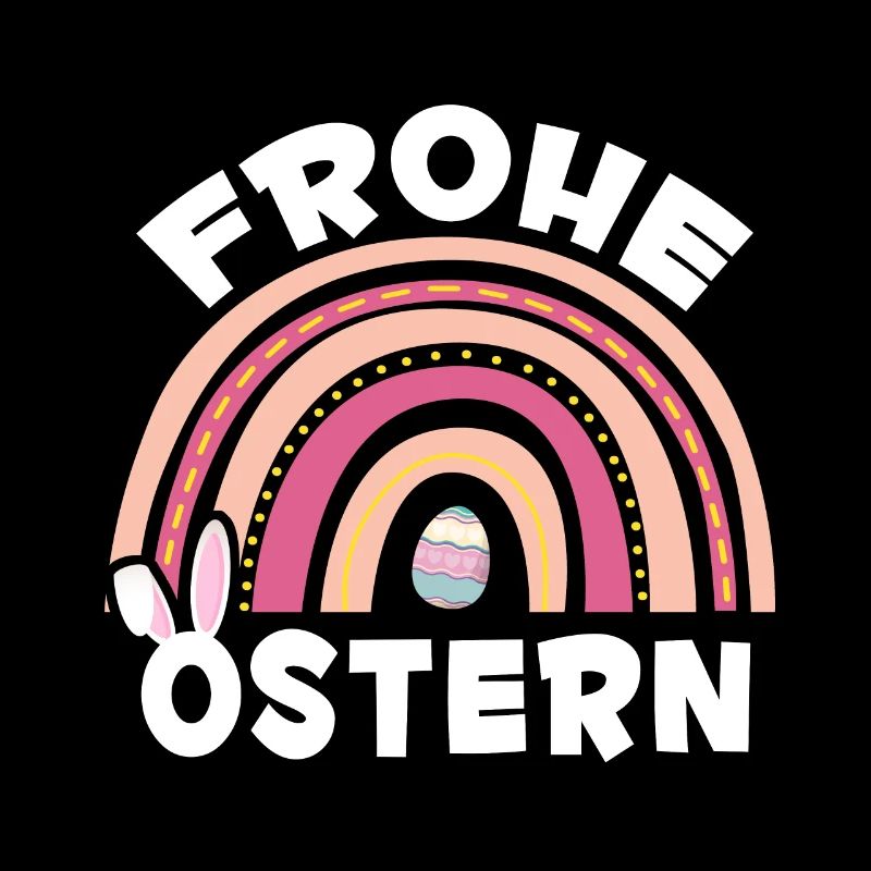 Frohe Ostern Frauen Mädchen Süßer Regenbogen