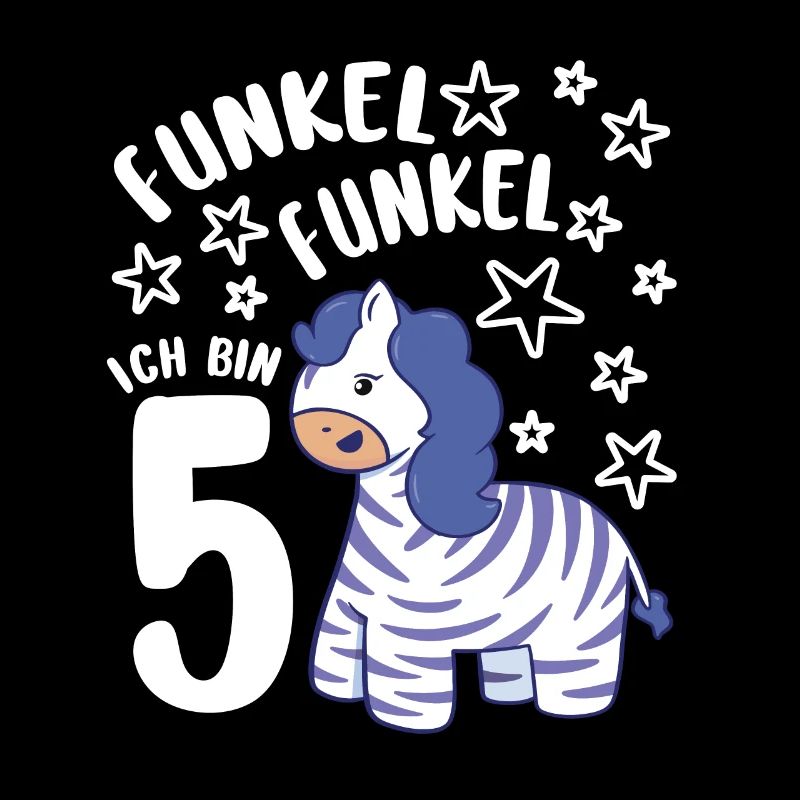 5. Geburtstag Ich bin 5 Jahre alt Zebra Mädchen