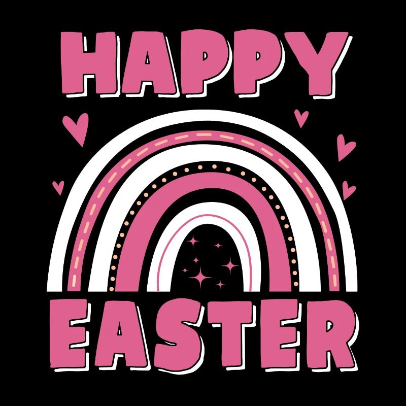 Cute Happy Easter Rainbow