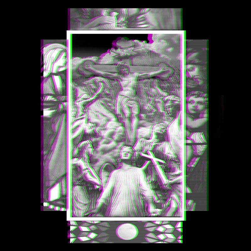 Jesus Glitch Witchcraft Pastel Goth