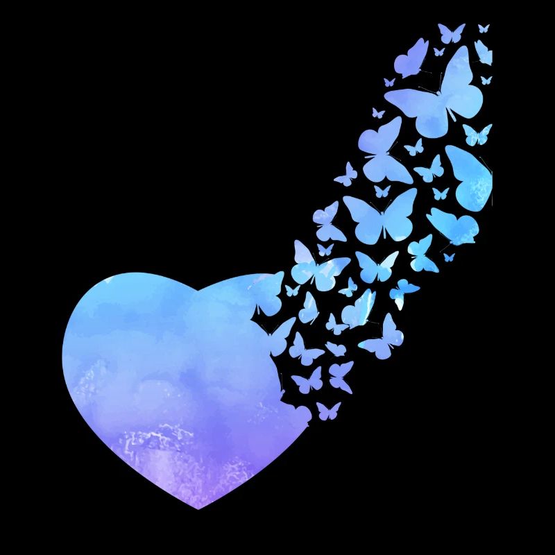 Butterfly Heart Mignon Aquarelle