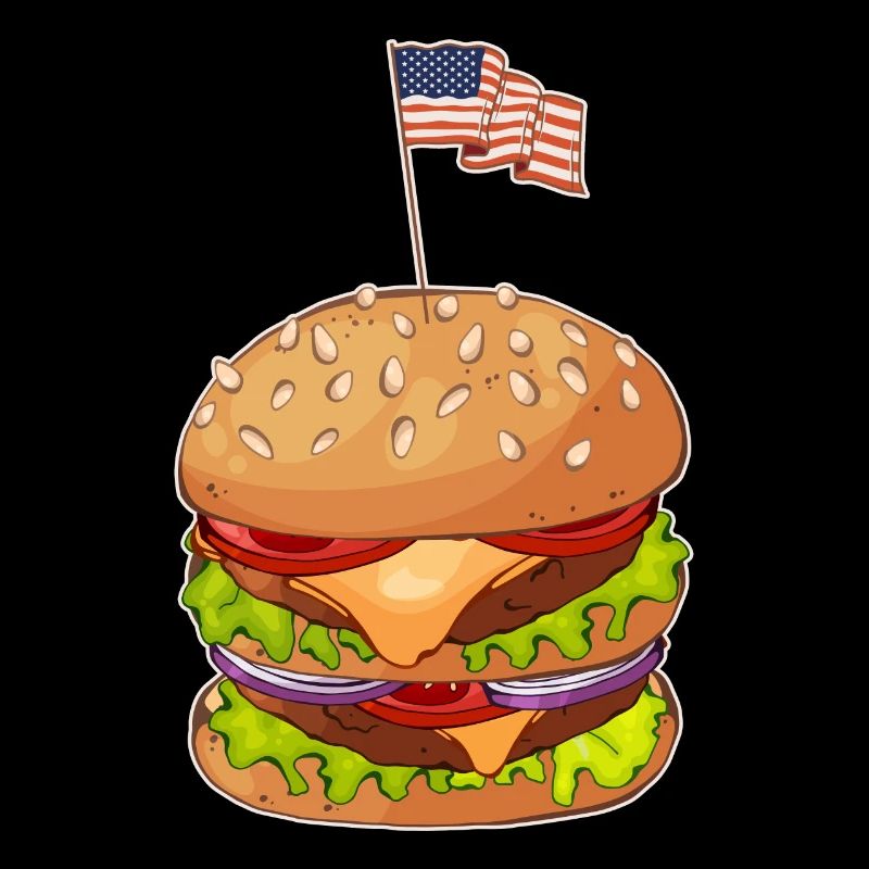 Burger Drapeau américain 4 juillet États-Unis