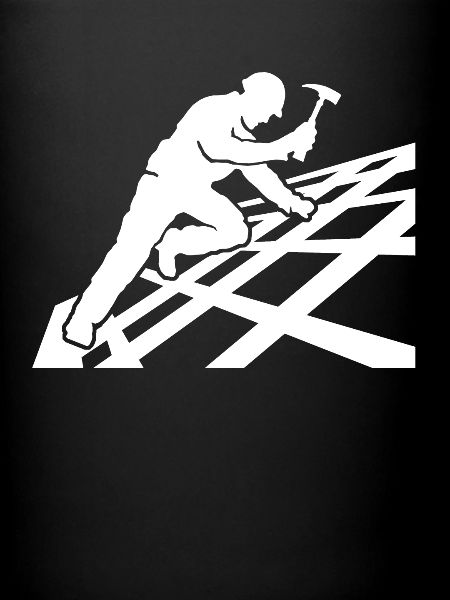 Dachdecker Motiv Dachdecken