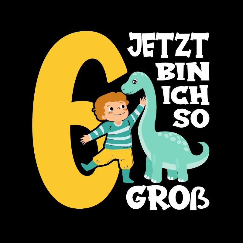 Dino Junge 6. Geburtstag Jetzt bin ich so groß