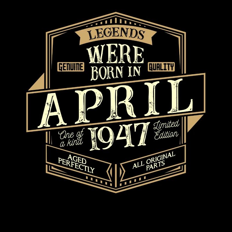 Avril 1947 Anniversaire Homme