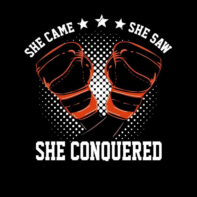 Boxing Gloves - She Came She Shaw She Conquered