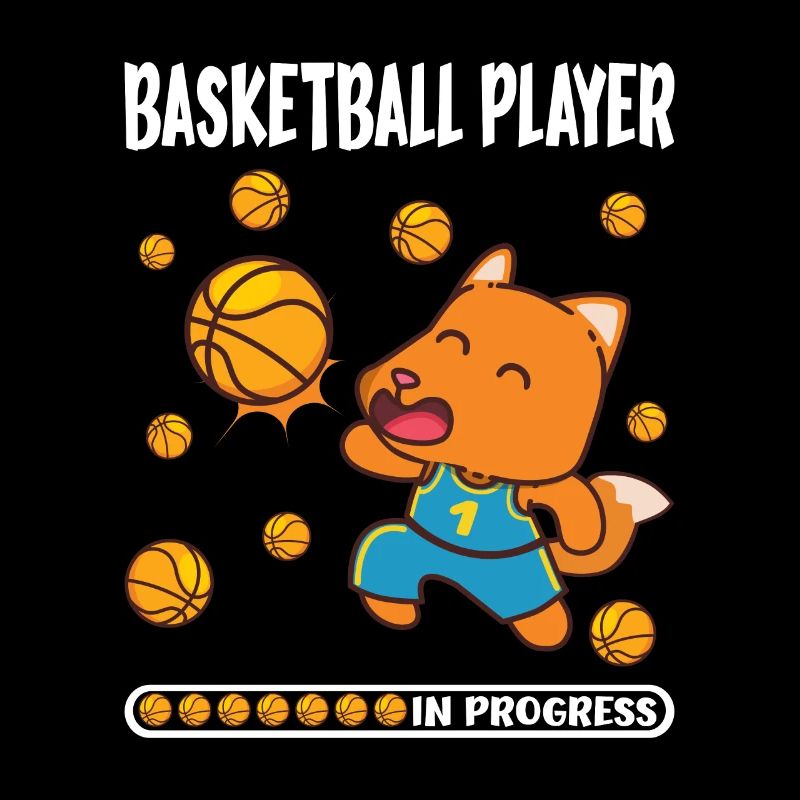 Basketball Player In Progress Fox Playing Basket