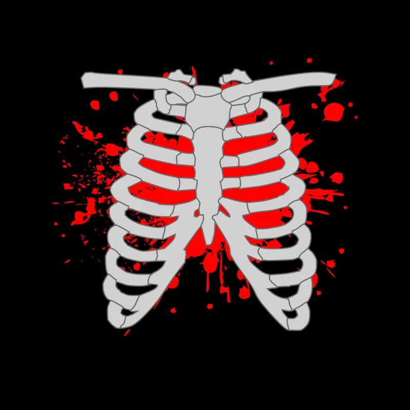 Skelett knochen brustkorb Halloween