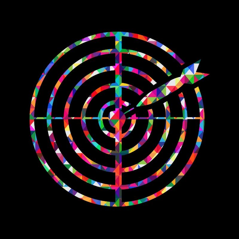 Dartboard Mosaic Colorful