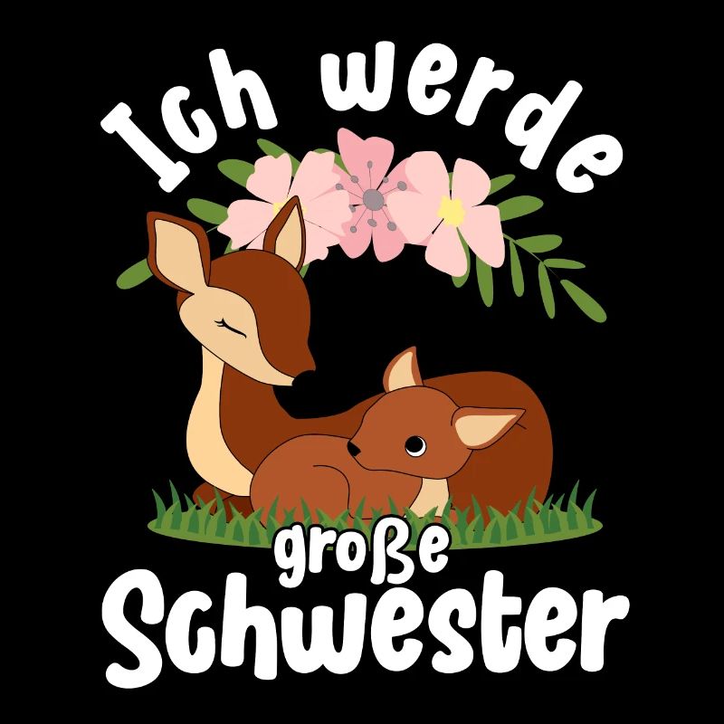 Ich Werde Große Schwester verkünden Reh Mädchen