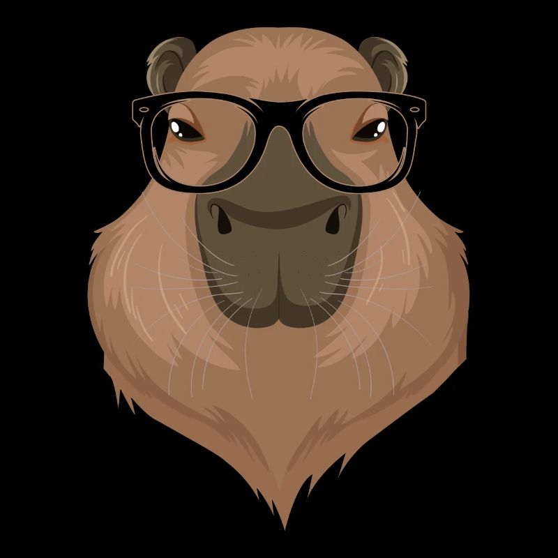 Capybara Mama Papa Rodent Animal Nerd