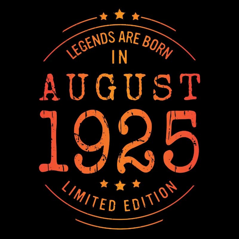 Birthday August 1925 Limited Edition Vintage