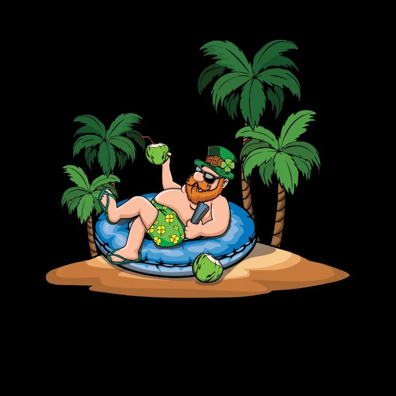 Leprechaun Relax Shamrock Saint Patrick Tag