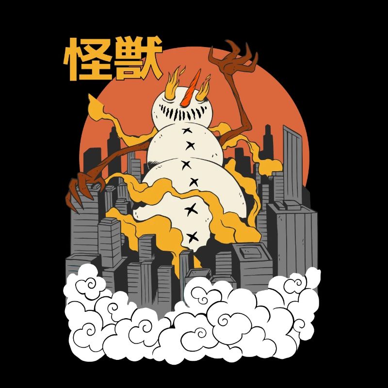 Cheval Géant Coucher de Soleil Japonais