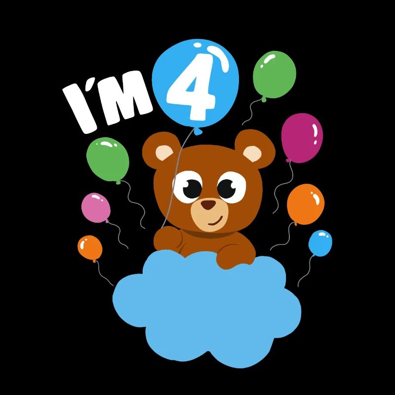 Anniversaire Teddy Bear 4 ans Bday Party Cadeau