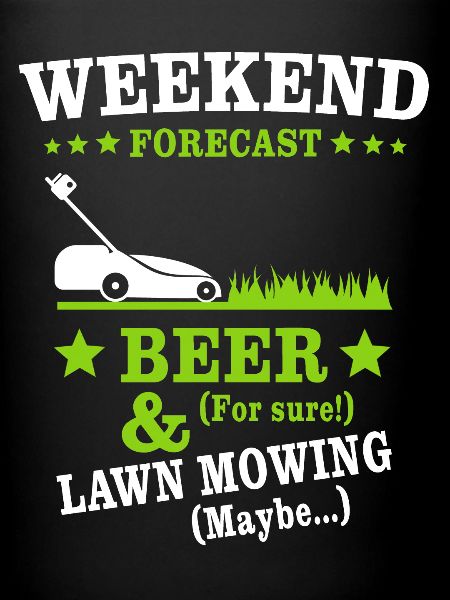Lawn mowing beer
