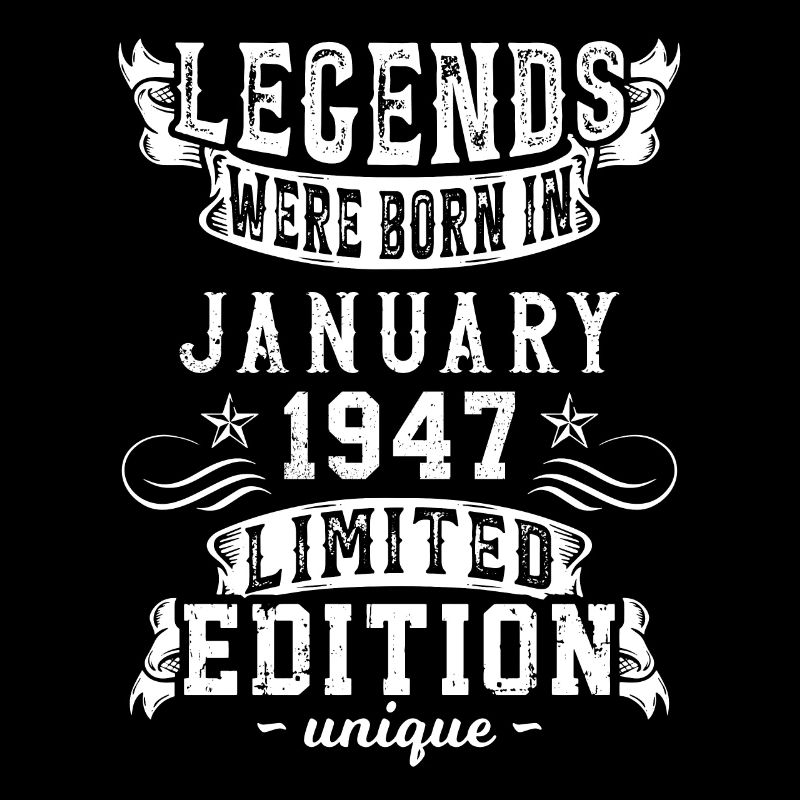 Date de naissance: Janvier 1947 année, Edition limitée