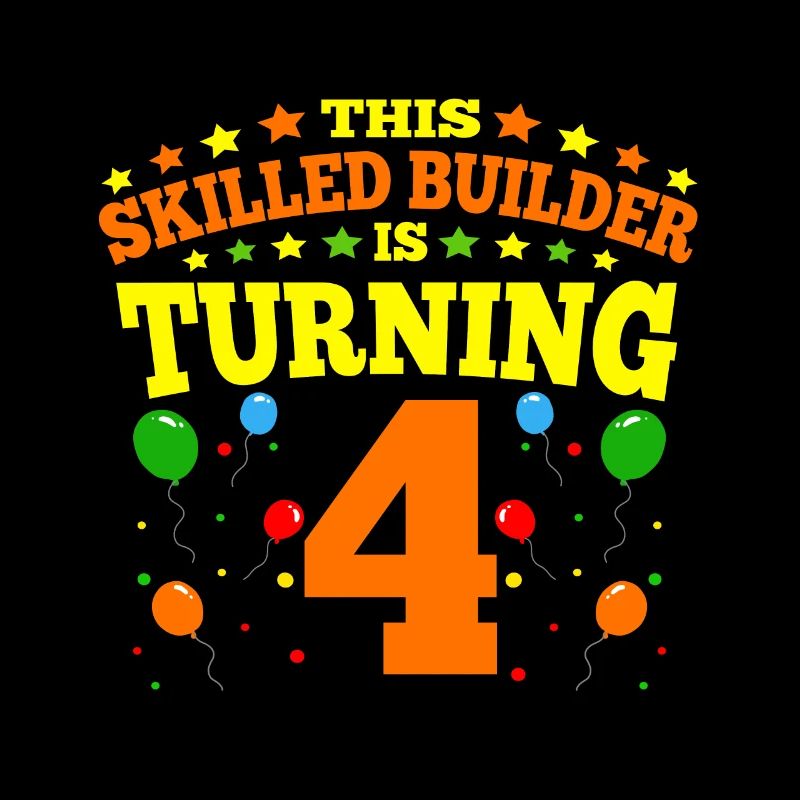 4ème anniversaire Boy Brick Builder 4 ans Cadeaux