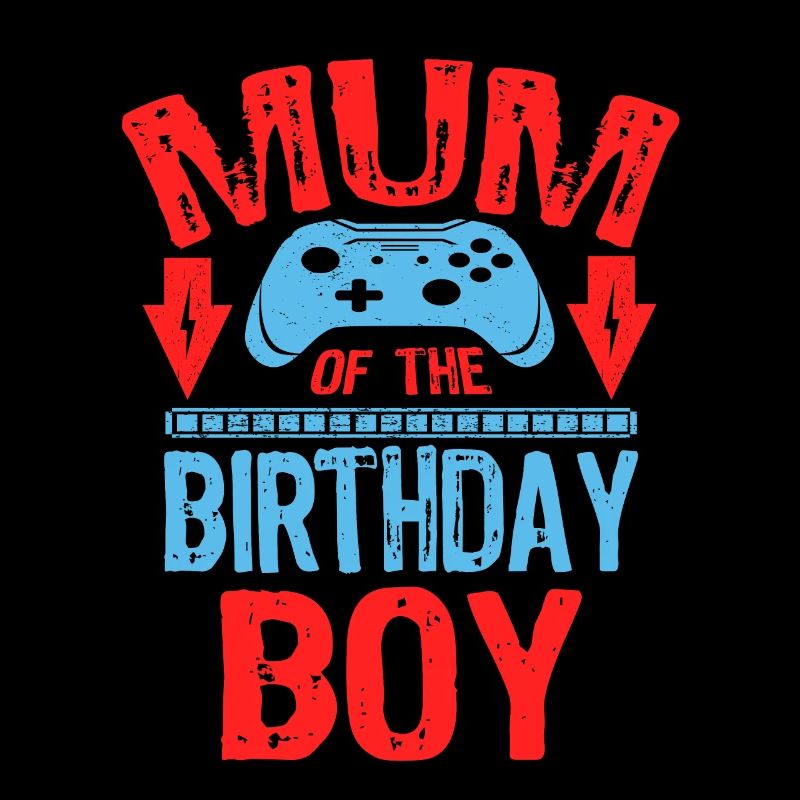 Maman de l’idée de famille de jeu de garçon d’anniversaire
