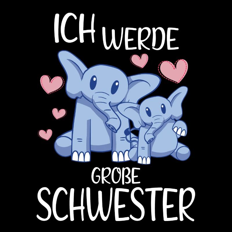 Ich werde große Schwester Elefanten Girls