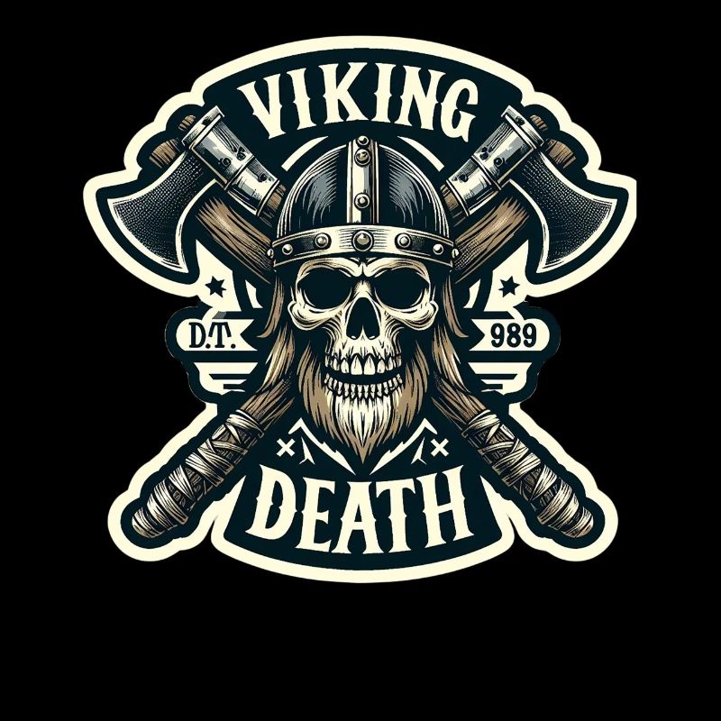 Viking Death Viking Skull Warrior Axe