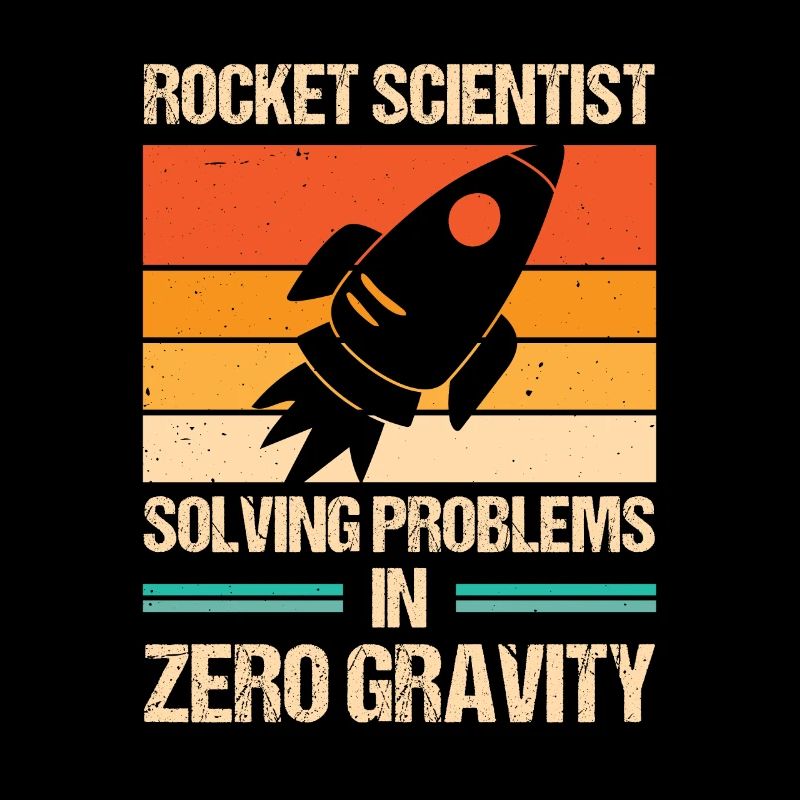 Rocket Scientist Retro Zero Gravitiy Vintage