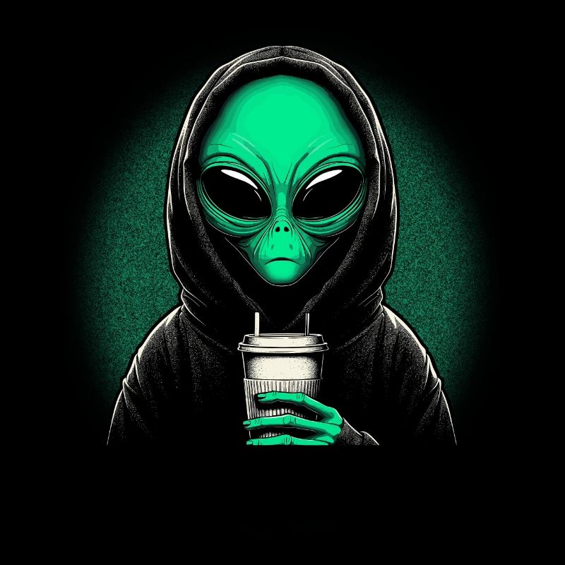 Amateur de café extraterrestre