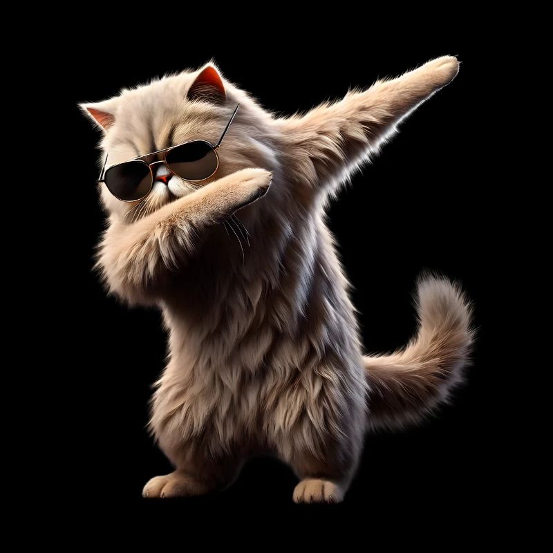Dabbing chat persan motif Dab Cool Pets