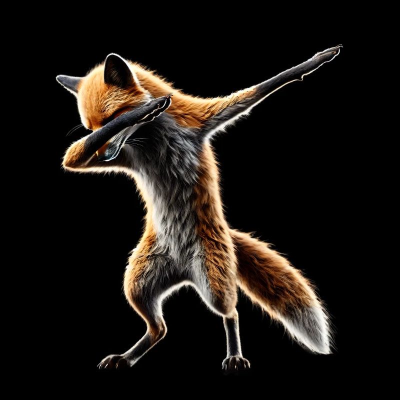 Funny Dabbing Fox Dance Animal Lover Dab