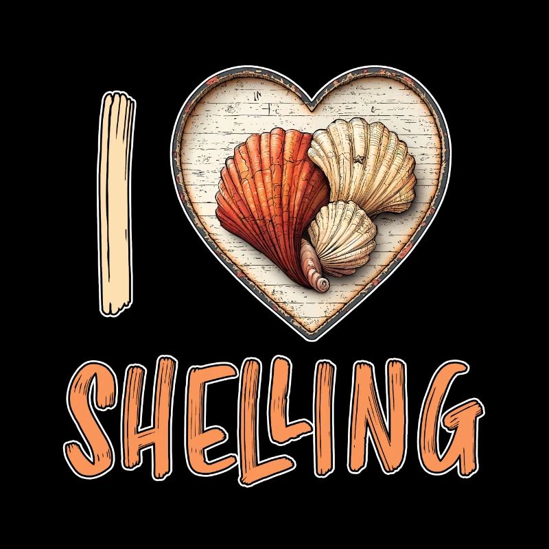 J’aime bombarder des coquillages Shell Collector Gift
