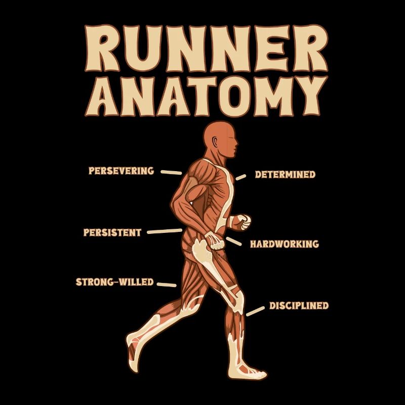 Running Runner Anatomy Marathon Runner Gift