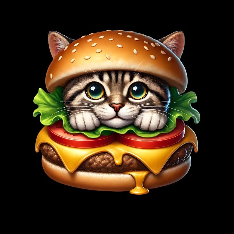 Chat Restauration rapide Burger Chats Hamburger Amoureux des chats