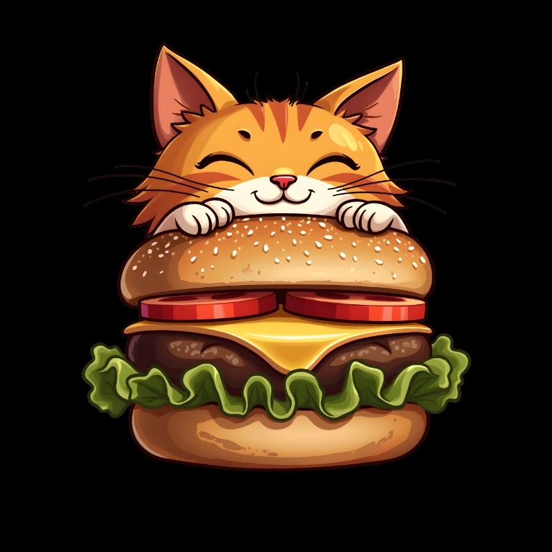 Chat Restauration rapide Burger Chats Hamburger Amoureux des chats