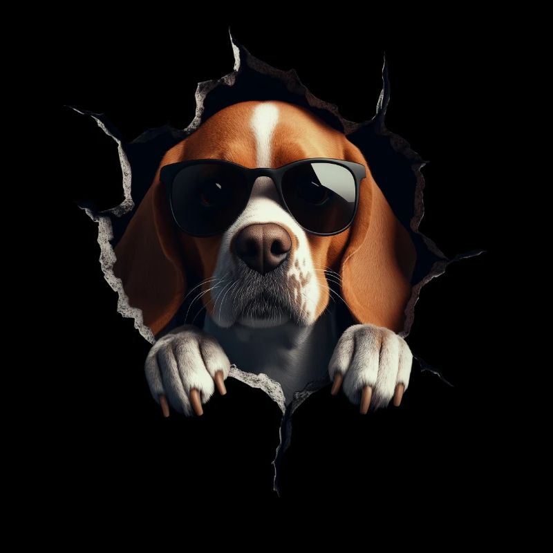 Drôle de chien propriétaire Chien mignon Beagle