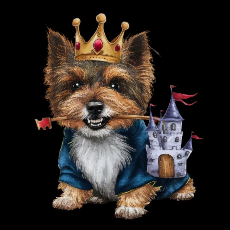 Mignon Cairn Terrier avec couronne et serrure