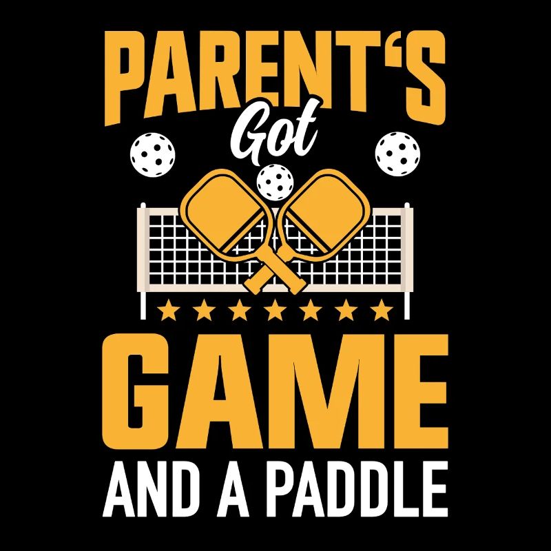 Pickleball Eltern Paddleball Mama Papa Paddle