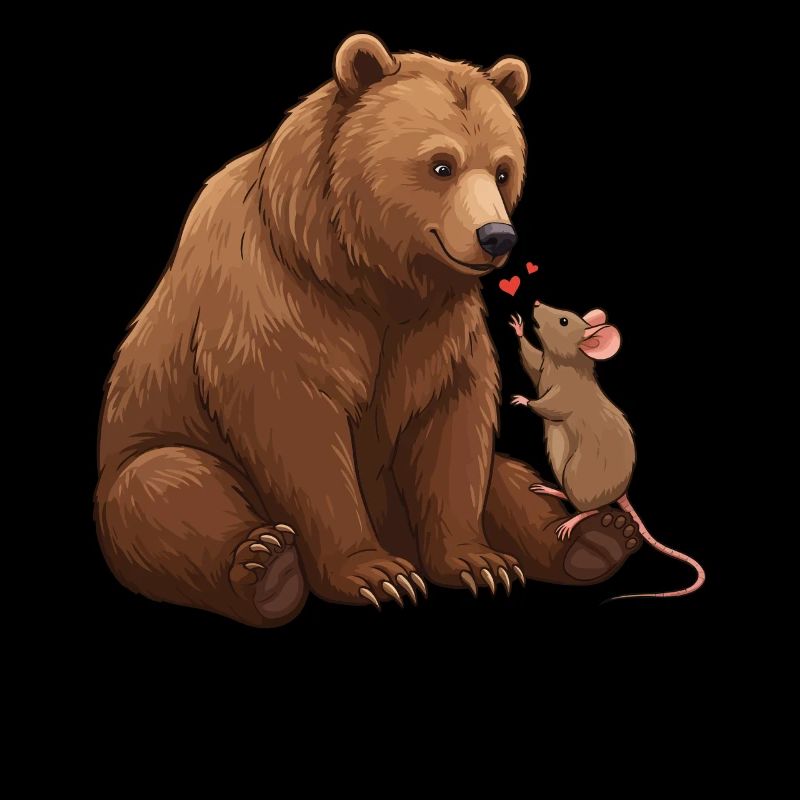 Bear and Mouse Best Friend Best Buddy