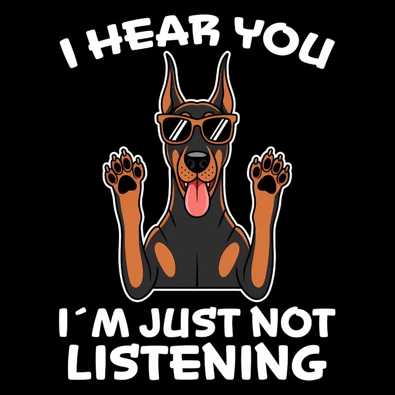 Doberman Disant Chiens Drôle Doberman Cadeau