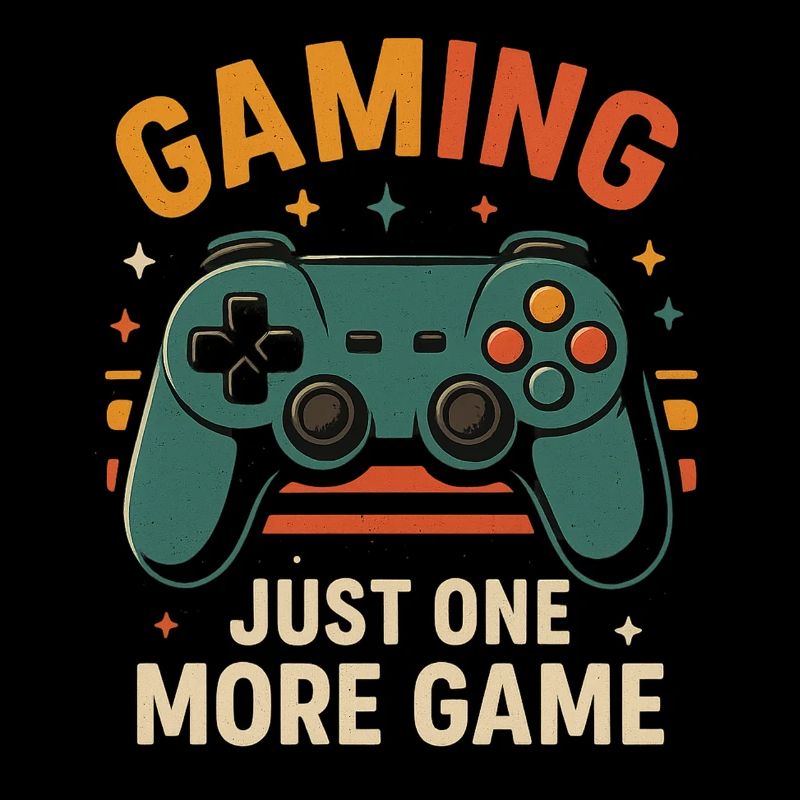 Gaming Shirt |One More Game | Retro Controller