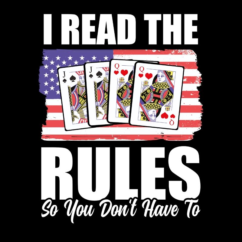 Funny Pinochle Card Player USA Drapeau