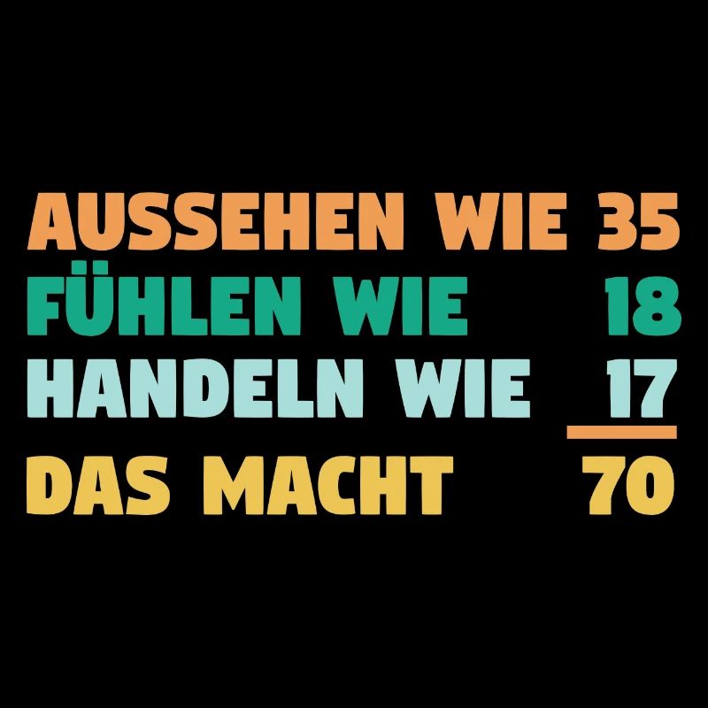 Siebzig Siebzigster 70 Jahre Geburtstag