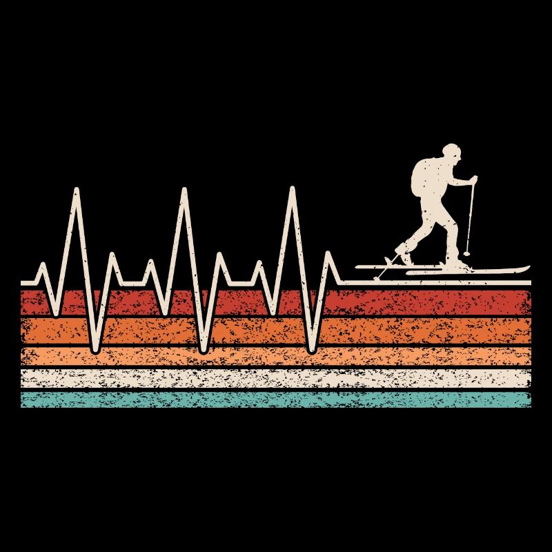 Ski tourer heartbeat