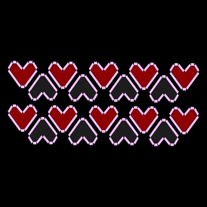 Heart Pattern (Red and Black)