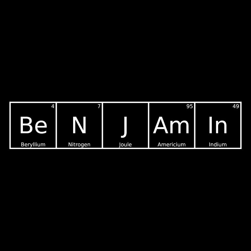 Benjamin Name First Name Chemistry Periodic Table