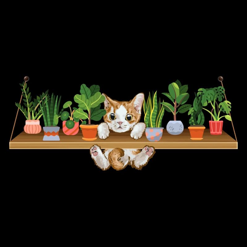 Propriétaire de plante de chaton espiègle
