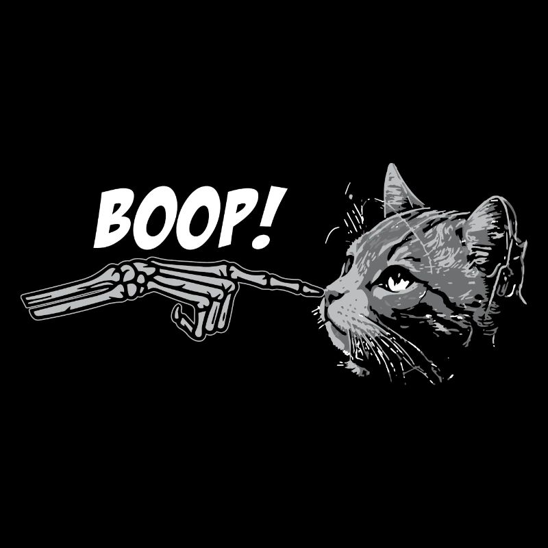 Spooky Halloween Black Cat Skeleton Main Grunge