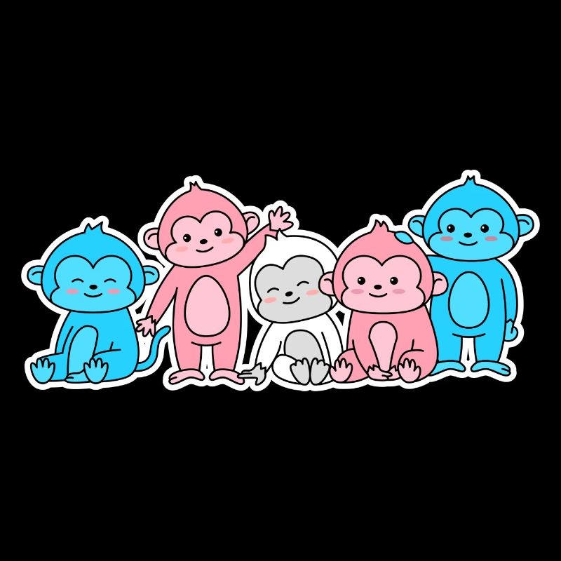 Conception de singe de drapeau trans pour les personnes trans