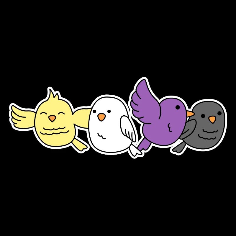 Non-binary flag bird design for proud Enbys