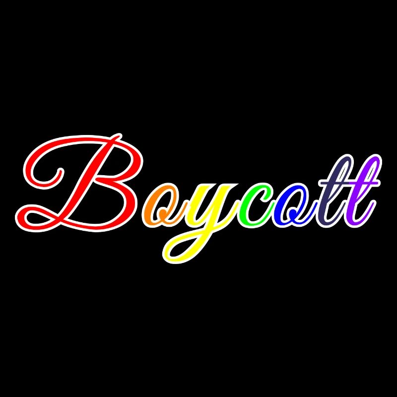 Stilisierter Regenbogen-Boykott