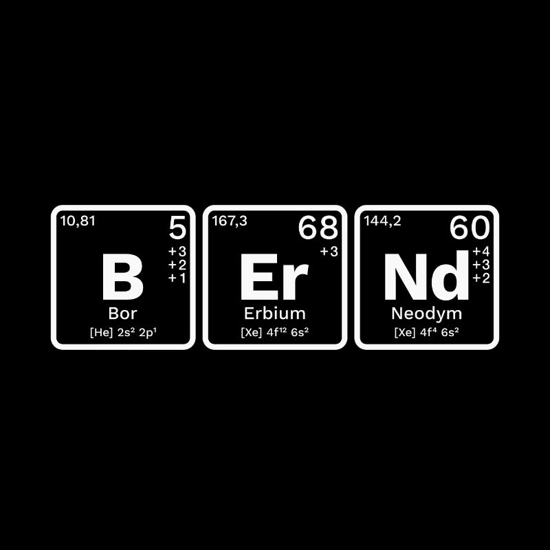 Bernd PSE Nerd Chemie Elemente Periodensystem